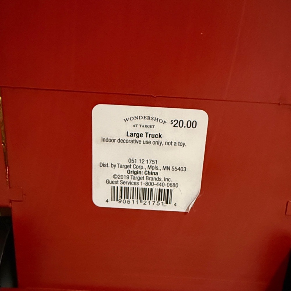 Target Christmas Wondershop Metal Red Large Pickup Truck Decoration - Picture 7 of 8